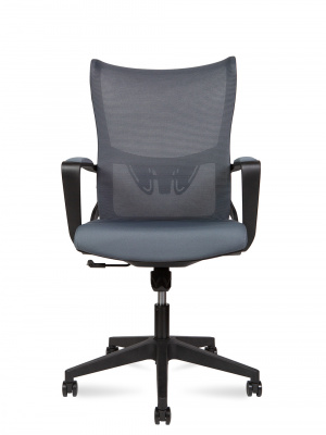 Кресло офисное / Wave LB / черный пластик / серая сетка / серая ткань, купить в Сыктывкаре