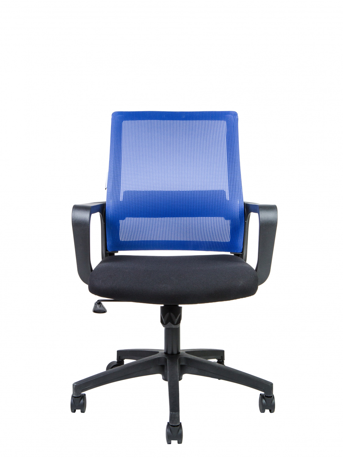 Кресло офисное / Бит LB / черный пластик / синяя сетка / черная ткань, купить в Сыктывкаре