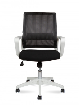 Кресло офисное / Бит LB / белый пластик / черная сетка / черная ткань, купить в Сыктывкаре