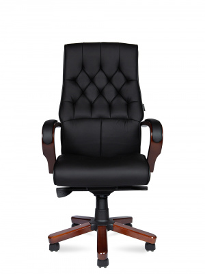 Кресло офисное / Боттичелли / дерево / черная кожа /мультиблок, купить в Сыктывкаре