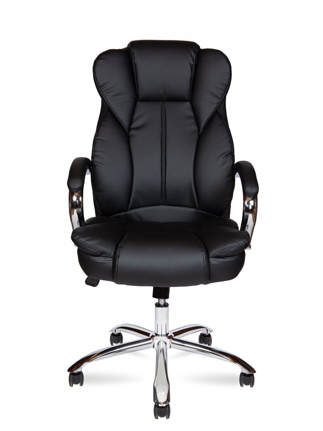 Кресло офисное / Верса / (black) сталь + хром / черная экокожа — фото, характеристики, наличие в Сыктывкаре