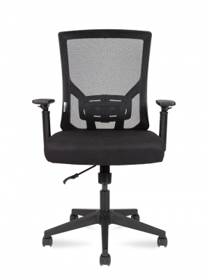 Кресло офисное / Гарда LB / черный пластик / черная сетка / черная ткань, купить в Сыктывкаре