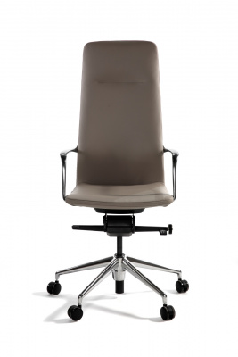 Кресло офисное / Лилль / мокко экокожа/ алюминий крестовина, купить в Сыктывкаре