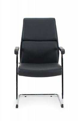 Кресло офисное / Лондон CF / хром / черный+черные вставки экокожа, купить в Сыктывкаре