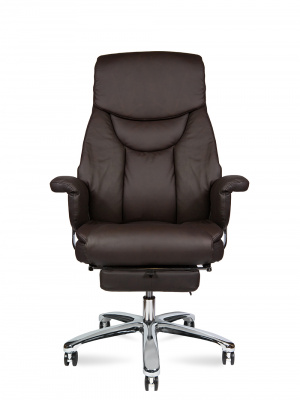 Кресло офисное / Парламент / (grey-brown) сталь + хром / серо коричневый экокожа, купить в Сыктывкаре