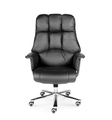 Кресло офисное / Президент / сталь + хром / черная  кожа, купить в Сыктывкаре