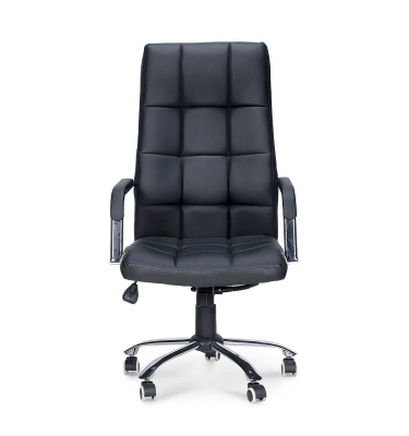 Кресло офисное / Римини / хром / черная экокожа, купить в Сыктывкаре