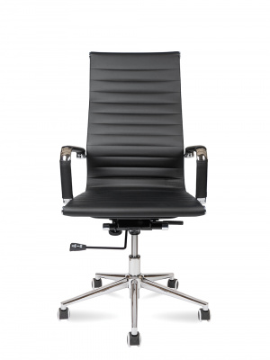 Кресло офисное / Техно / хром / черная экокожа, купить в Сыктывкаре