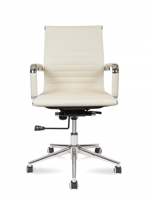 Кресло офисное / Техно LB / хром / слоновая кость экокожа, купить в Сыктывкаре
