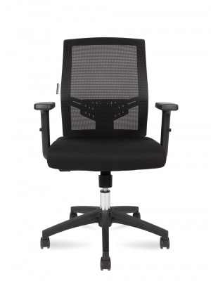 Кресло офисное / Торонто LB / черный пластик / черная сетка / черная ткань, купить в Сыктывкаре