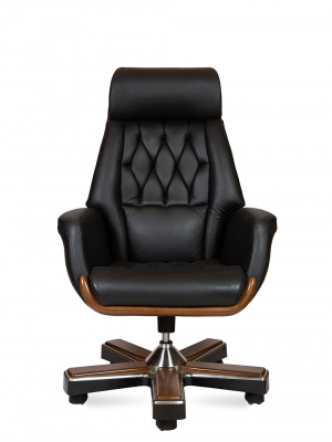 Кресло офисное / Трон / черная кожа, купить в Сыктывкаре