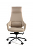 Кресло офисное / Шопен / бежевая кожа / алюминий крестовина — фото, характеристики, наличие в Сыктывкаре