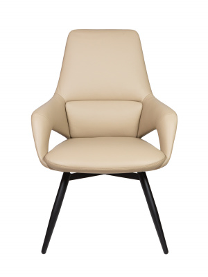 Кресло офисное / Шопен CF / бежевая кожа / алюминий крестовина, купить в Сыктывкаре