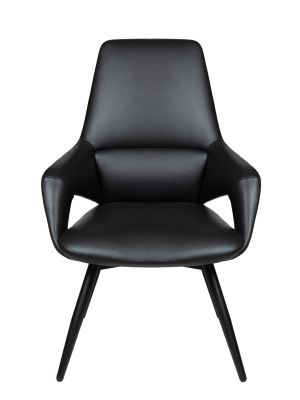 Кресло офисное / Шопен CF / черная кожа / алюминий крестовина, купить в Сыктывкаре