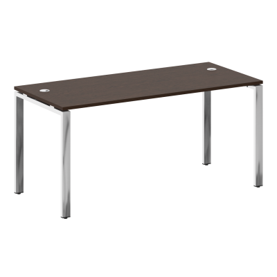 Metal System Direct Стол руковод. с тумбой БГ.СРТ-4.7 (L) Венге Цаво/Нержавеющая Сталь 1700*1520*750, купить в Сыктывкаре