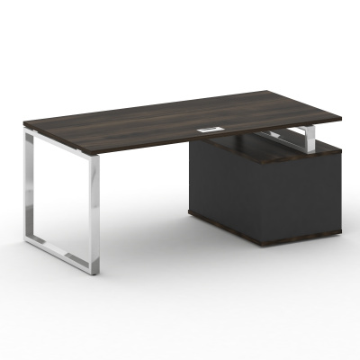 Shift Стол руководителя с опорной тумбой, левый SK.SRT-180 (L) Дуб Мали/Антрацит 1800*904*753, купить в Сыктывкаре
