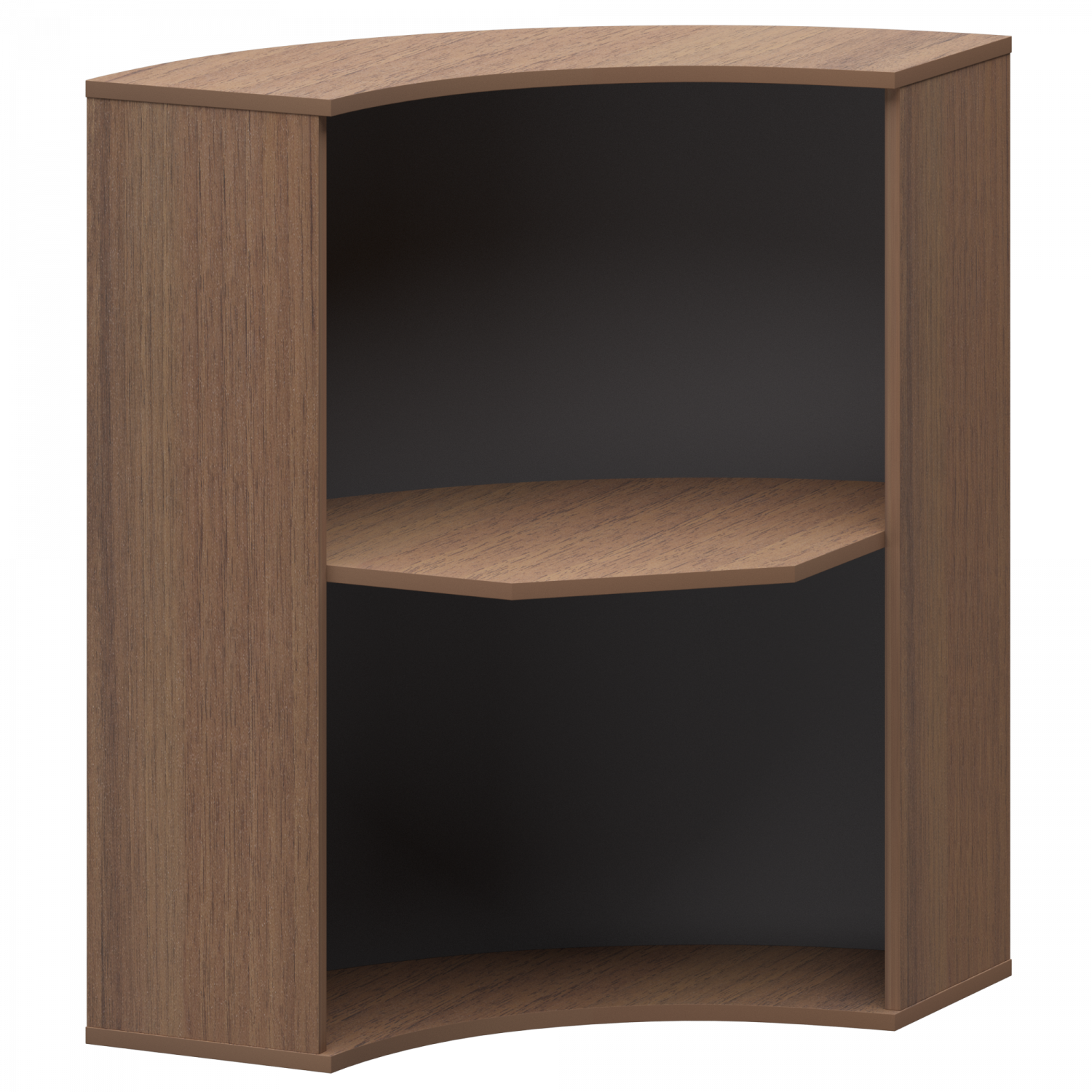 Стойка угловая Ресепшн А-550 Орех (900x900x1220)