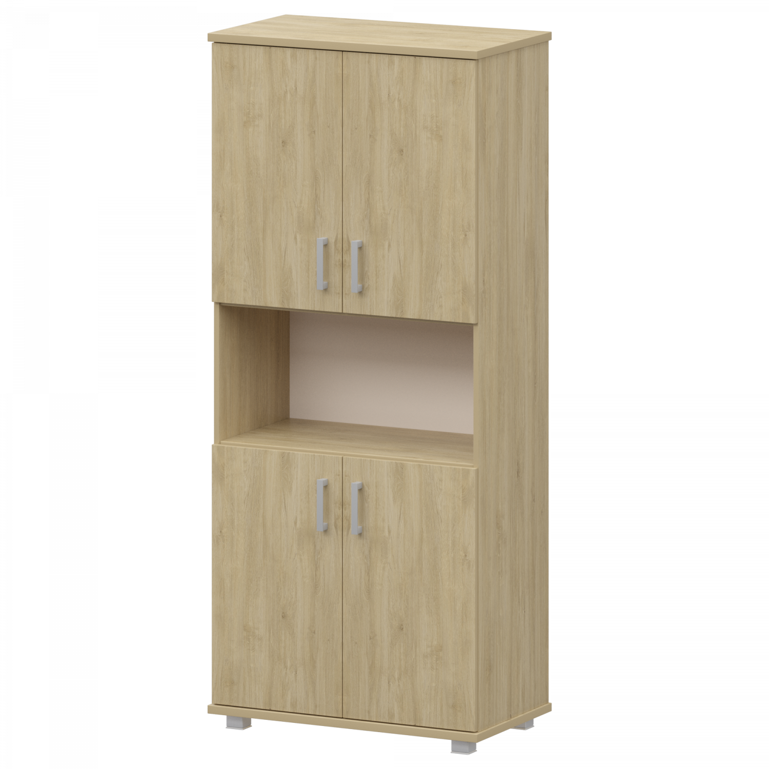 Стеллаж высокий полузакрытый Аргентум "НТ-580;НТ-600.2;НТ-600.2" Баттл Рок (800x445x2050)