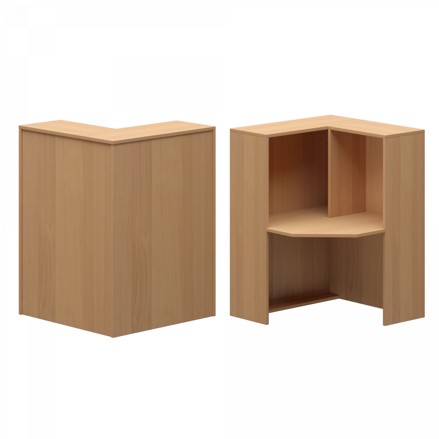 Стойка угловая правая Ресепшн А-556 Ольха (900x900x1220)