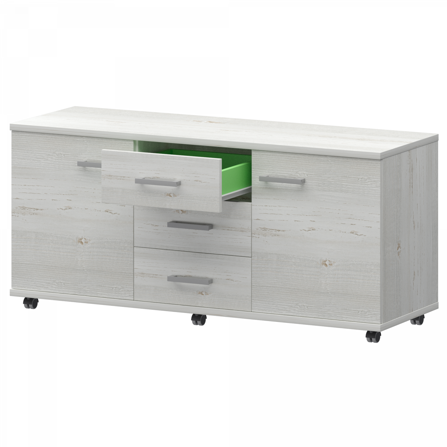 Греденция Аргентум НТ-350 Сосна винтер (1350x445x670)