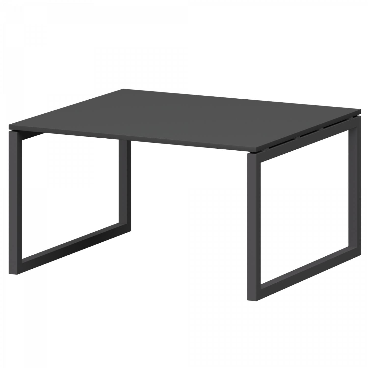 Стол переговорный на металлокаркасе Смарт СМСП-О-14.123.Пр50 Графит/Антрацит (1400x1236x750)