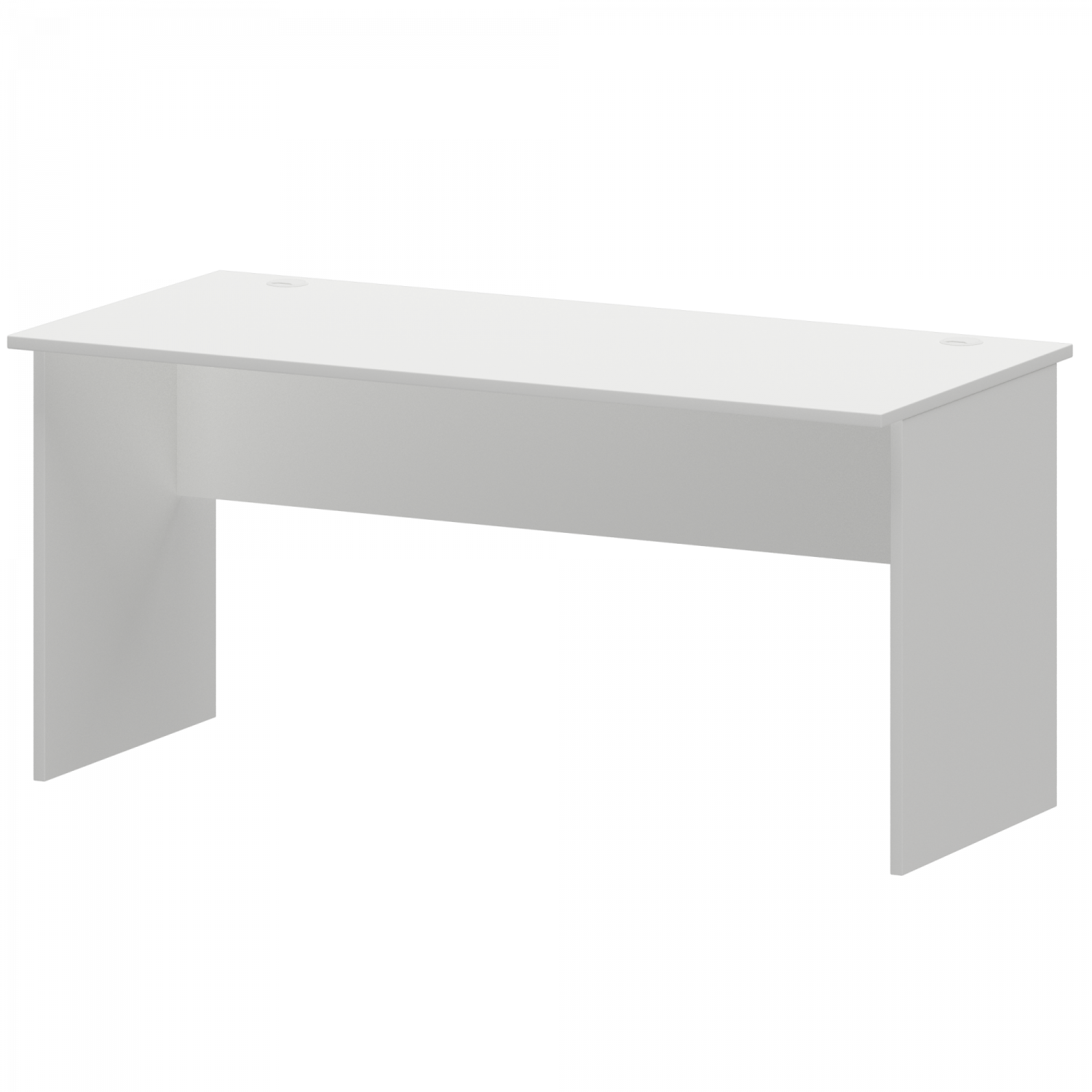 Стол с левым и правым кабель каналом Арго А-004.К Белый (1600x730x760)
