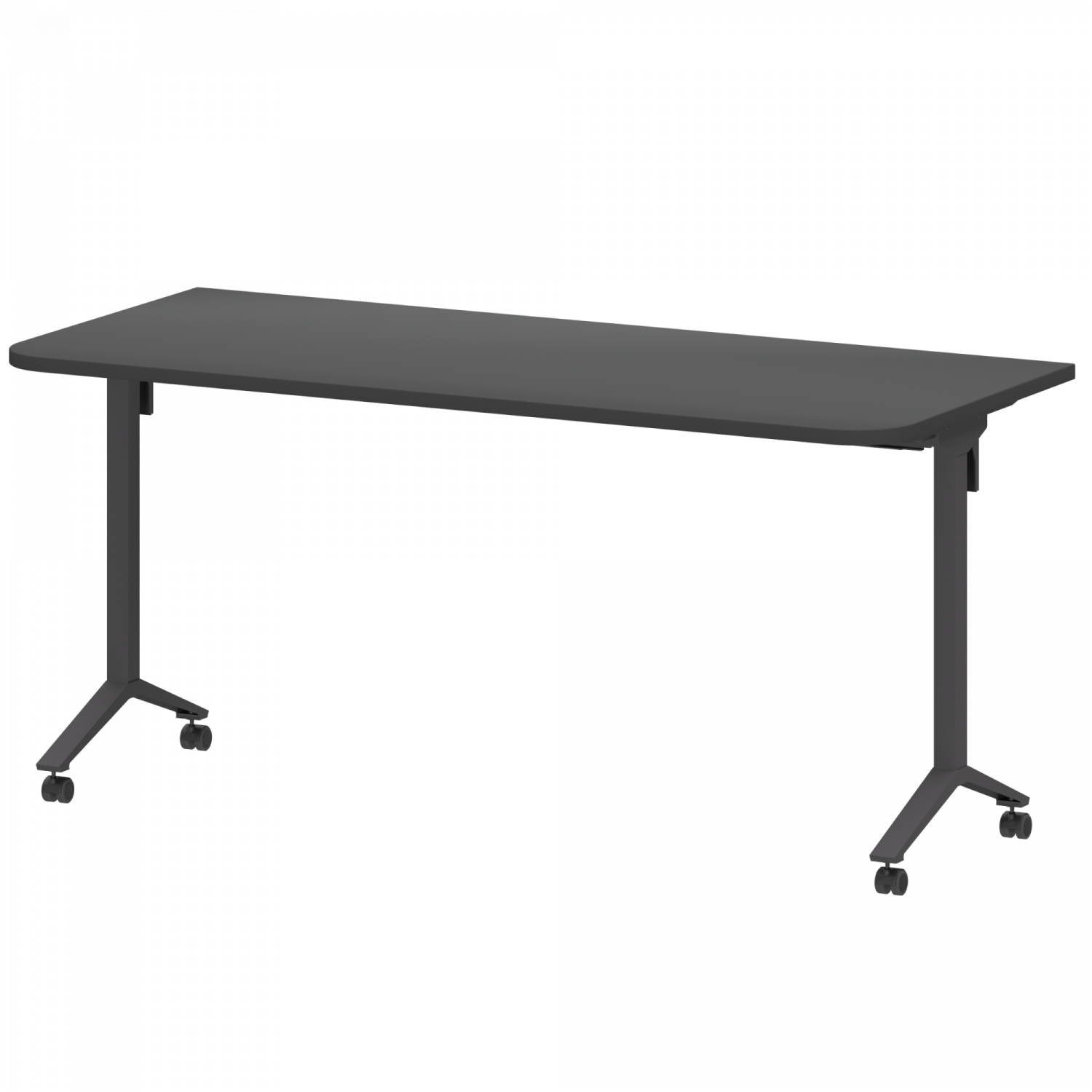 Стол мобильный складной радиусный Моби МБ25-160.70Р Графит/Антрацит (1600x700x750)