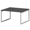 Стол переговорный на металлокаркасе Смарт СМСП-О-16.123.Пр50 Графит/Белый (1600x1236x750)