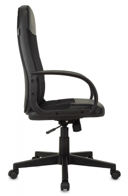 Кресло руководителя Бюрократ CH-808AXSN черный текстиль/эко.кожа крестов. пластик, купить в Сыктывкаре