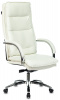 Кресло руководителя Бюрократ T-9927SL слоновая кость кожа крестов. металл хром, купить в Сыктывкаре