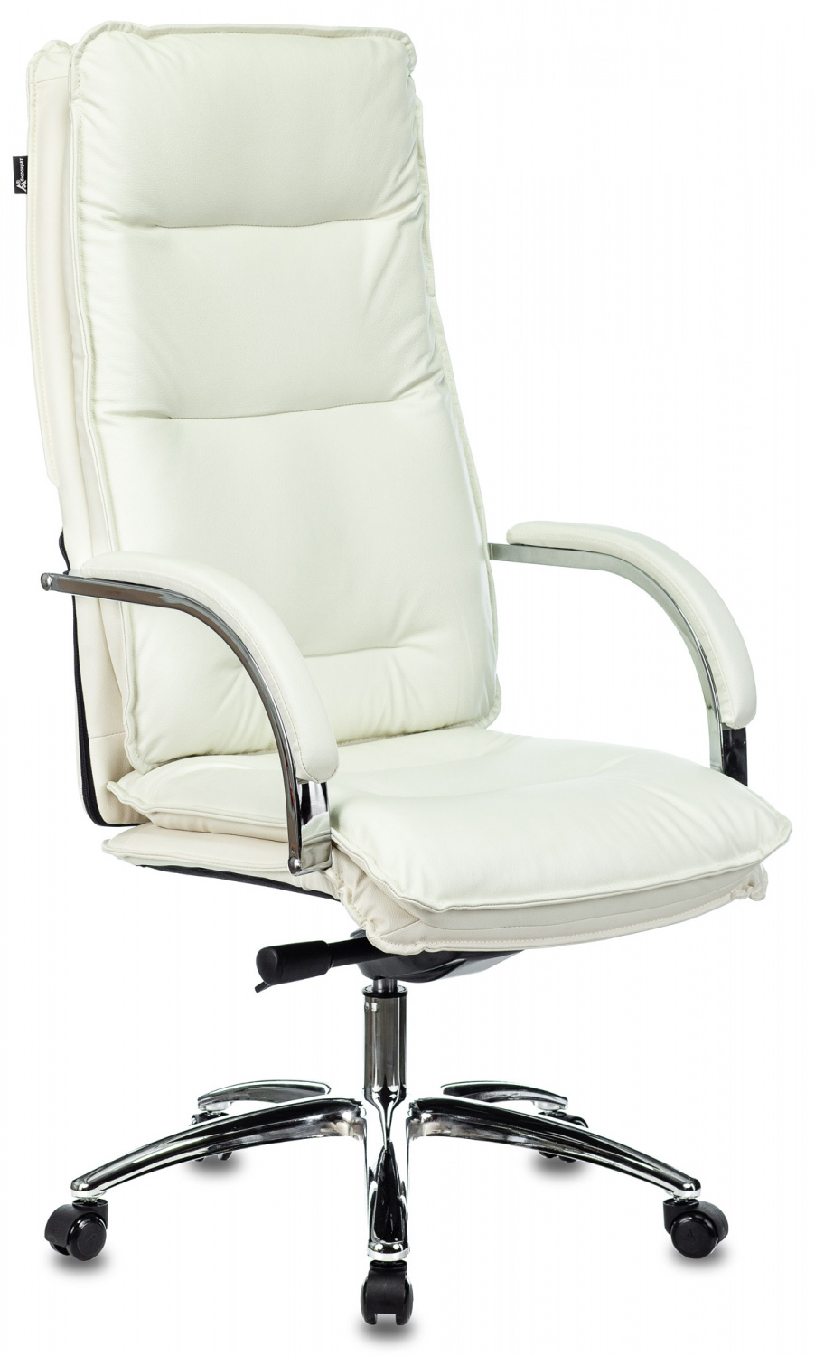 Кресло руководителя Бюрократ T-9927SL слоновая кость кожа крестов. металл хром, купить в Сыктывкаре