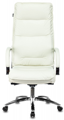 Кресло руководителя Бюрократ T-9927SL слоновая кость кожа крестов. металл хром, купить в Сыктывкаре