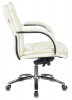 Кресло руководителя Бюрократ T-9927SL-LOW слоновая кость кожа низк.спин. крестов. металл хром — фото, характеристики, наличие в Сыктывкаре