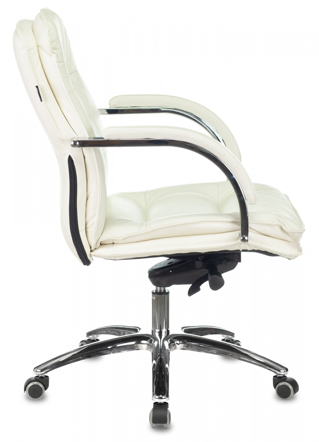 Кресло руководителя Бюрократ T-9927SL-LOW слоновая кость кожа низк.спин. крестов. металл хром — фото, характеристики, наличие в Сыктывкаре