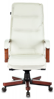 Кресло руководителя Бюрократ T-9927WALNUT слоновая кость кожа крестов. металл/дерево, купить в Сыктывкаре