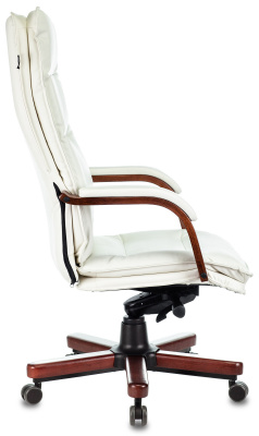 Кресло руководителя Бюрократ T-9927WALNUT слоновая кость кожа крестов. металл/дерево, купить в Сыктывкаре