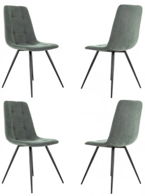 Стул для дома Бюрократ KF-9_4 комплект 4шт серый Alfa 44 металл черный на ножках (KF-9/ALFA44_4), купить в Сыктывкаре