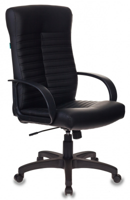 Кресло руководителя Бюрократ KB-10LITE черный экокожа крестов. пластик, купить в Сыктывкаре