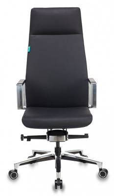 Кресло руководителя Бюрократ _JONS черный кожа крестов. алюминий, купить в Сыктывкаре