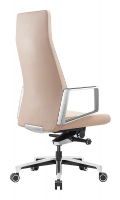 Кресло руководителя Бюрократ _JONS бежевый кожа крестов. алюминий, купить в Сыктывкаре