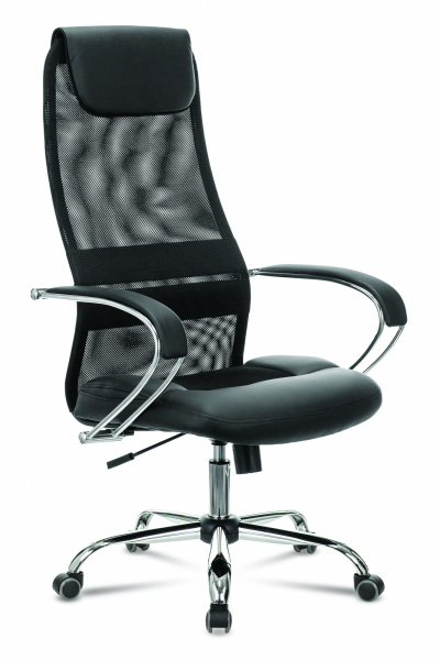 Кресло эргономичное Бюрократ CH-608SL черный TW-01 TW-11 экокожа/сетка с подголов. крестов. металл хром, купить в Сыктывкаре