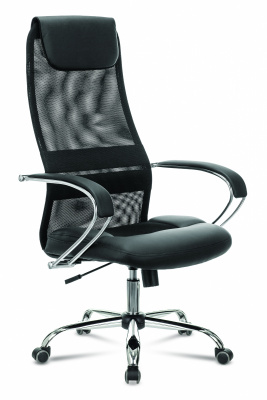 Кресло эргономичное Бюрократ CH-608SL черный TW-01 TW-11 экокожа/сетка с подголов. крестов. металл хром, купить в Сыктывкаре