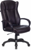 Кресло руководителя Бюрократ CH-879N темно-коричневый NE-15 экокожа крестов. пластик