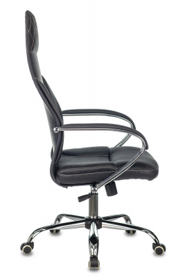 Кресло эргономичное Бюрократ CH-608SL/ECO черный экокожа крестов. металл хром, купить в Сыктывкаре