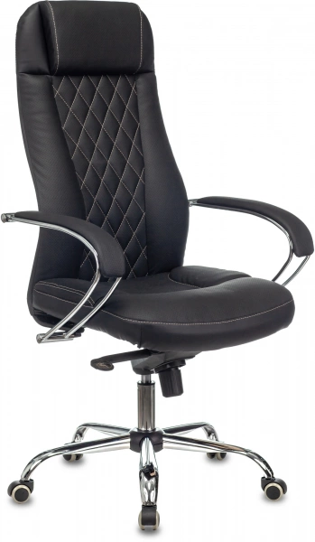 Кресло эргономичное Бюрократ CH-609SL/ECO черный экокожа крестов. металл хром, купить в Сыктывкаре