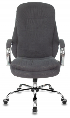 Кресло руководителя Бюрократ T-9950SL Fabric серый Alfa 44 крестов. металл хром, купить в Сыктывкаре