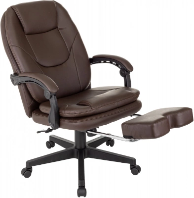 Кресло руководителя Бюрократ CH-868N-F коричневый экокожа крестов. пластик подст.для ног, купить в Сыктывкаре