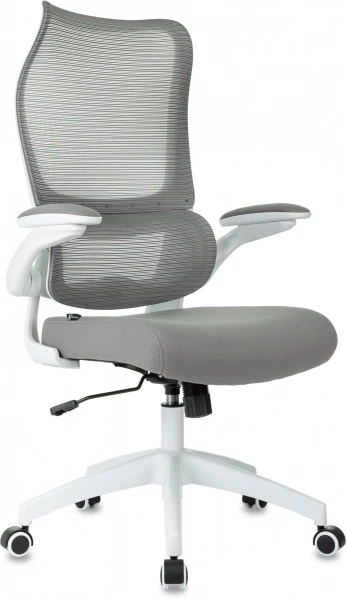 Кресло эргономичное Бюрократ Sigma WH 1 серый сетка/ткань крестов. пластик пластик белый, купить в Сыктывкаре