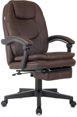 Кресло руководителя Бюрократ CH-868N-BF коричневый экокожа крестов. пластик подст.для ног, купить в Сыктывкаре
