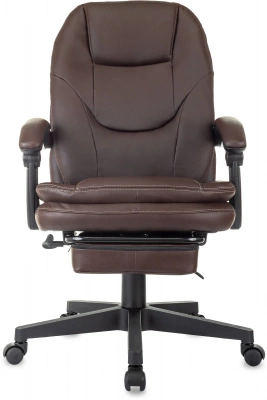 Кресло руководителя Бюрократ CH-868N-BF коричневый экокожа крестов. пластик подст.для ног, купить в Сыктывкаре